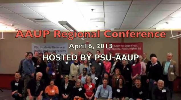 New Youtube video! AAUP Regional Conference at PSU 04/06/13