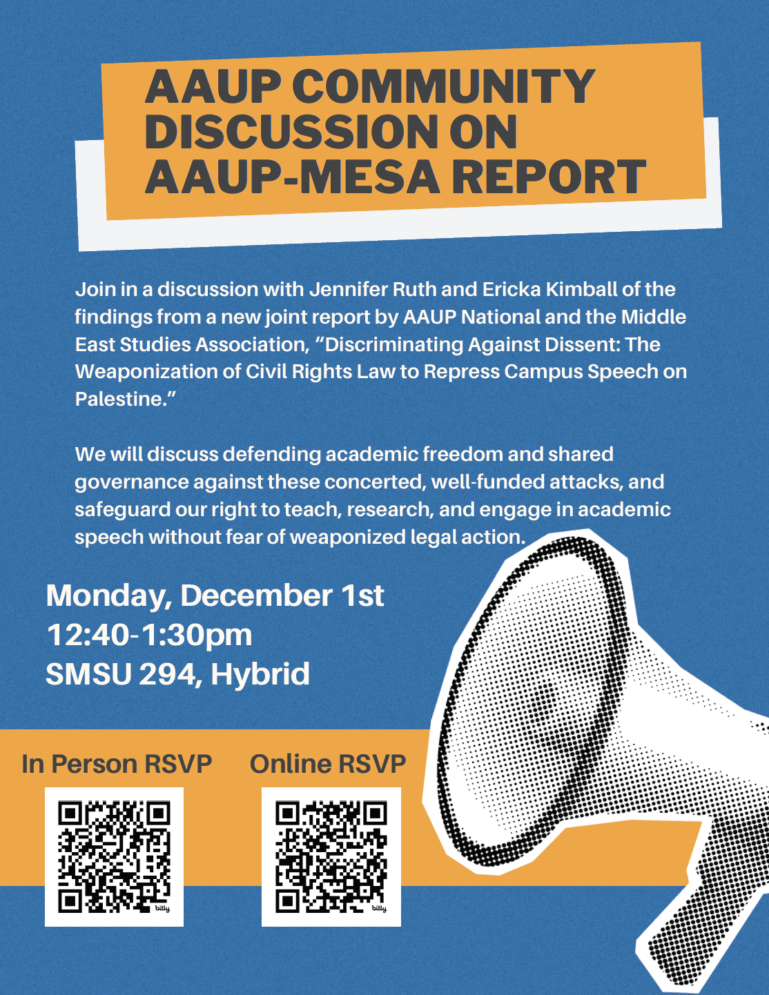 AAUP Community discussion on AAUP-MESA report