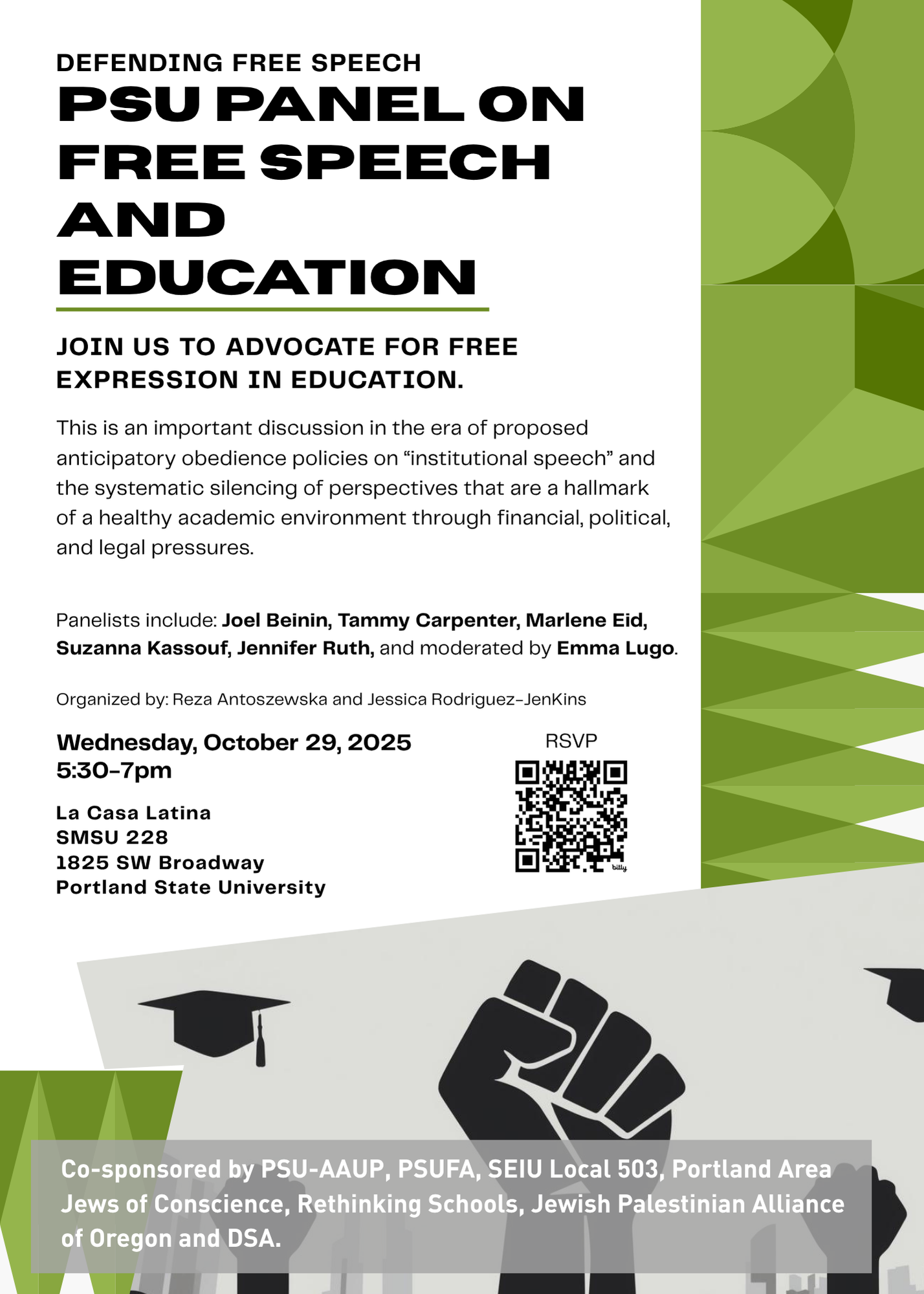PSU Panel on Free Speech and Education    